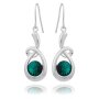 Beautiful Tillberg earrings, with Swarovski stone, silver-plated, rhodium-plated, Emerald 032-03-01