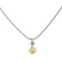 Elegant ladies chain from Tillberg, pendant with Swarovki stones, topaz 029-07-33