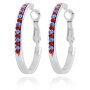 Elegant hoop earrings from Tillberg, with Swarovski stones multi pastel 082-01-11