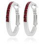 Elegant hoop earrings from Tillberg, with Swarovski stones, Siam 082-01-02