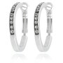 Elegant hoop earrings from Tillberg, with Swarovski stones, Black Diamond 082-01-08