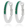 Elegant hoop earrings from Tillberg, with Swarovski stones, Emerald 082-01-01