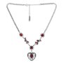 Tillberg ladies Venetian necklace from Edelweiss Trachten Herz Bl ten Strass red S-0144 S-0143
