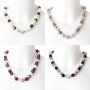 Venture women bead necklace pearl jewelry brass beads 45 cm SR-10074