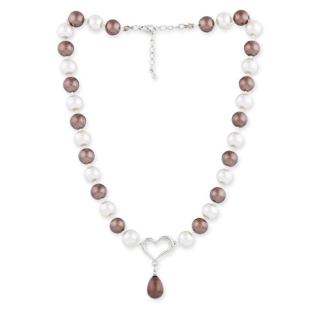 Venture Damen Perlenkette Perlenschmuck Messing Perlen 49 cm SR-10075 015-02-18
