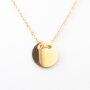 Stainless steel necklace with round pendant gold