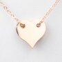 Stainless steel necklace with heart pendant gold
