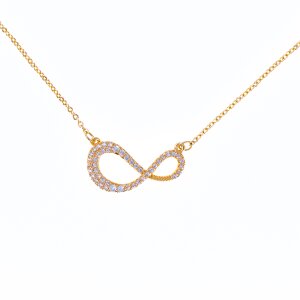 Halskette mit infinity cursiv  Gold