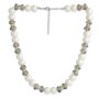 Venture Damen Perlenkette Perlenschmuck Messing Perlen 45...