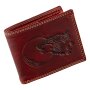 Tillberg wallet made from real leather with wolf motif red
