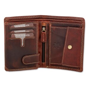 High quality wallet made from real leather with dolphin motif mushroom