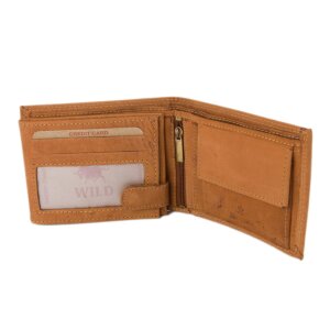 Wild Real Leder!!! mens wallet made from real leather tan
