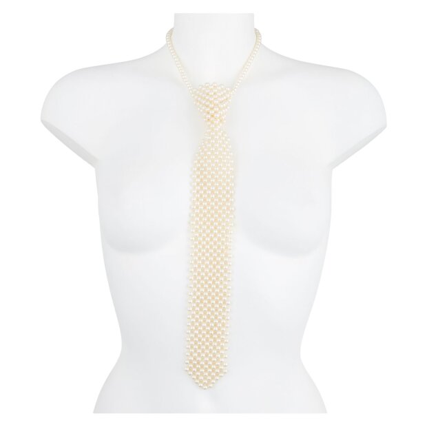 Venture Damen Perlen-Krawatten- Kette Messing Kunstperlen 36 cm SR-18474  S-0045 011-01-07