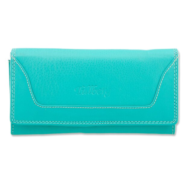 Tillberg ladies wallet made from real leather 9,5cmx18,5cmx2,5cm sea blue