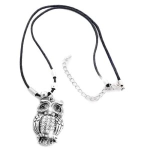 Leather necklace with owl-holder for ladies by Venture