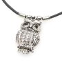 Leather necklace with owl-holder for ladies by Venture
