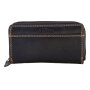 Wallet made from real leather for ladies, black