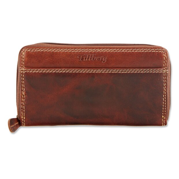 Wallet made from real leather for ladies, mushroom