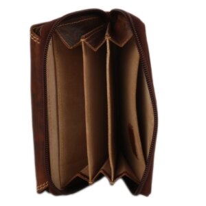 Tillberg ladies wallet made from real leather, cognac