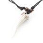 Leather necklace with saber-toothed rack for women and men by Venture, 40cm