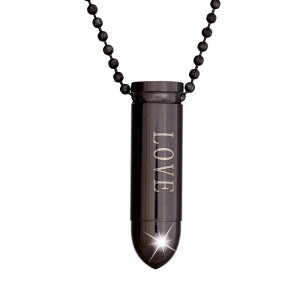 Ball necklace with cartridges pendant &quot;LOVE&quot; for women and men, length ca.50cm