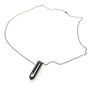 Ball necklace with a cartridge pendant for women and men...