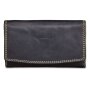 Wallet made from real water buffalo leather, black