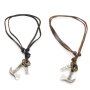Leather necklace for women and men in the style of the middle age with an axe