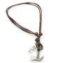 Leather necklace for women and men in the style of the...