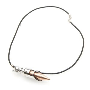 Leather necklace with pointed cartridge holder for ladies and gentlemen from Venture, 47cm