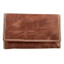 Wallet made of nubuk leather brown