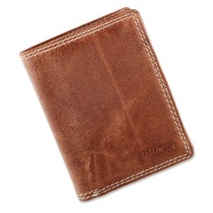 Wallet made from real waxy crunch leather