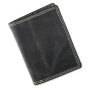 Wallet made from real waxy crunch leather black