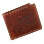 Tillberg wallet made from real leather with wolf motif mushroom