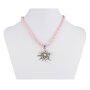 Edelweiss Trachten Ladies traditional costume necklace Edelweiss cord 37 cm light pink 028-08-02
