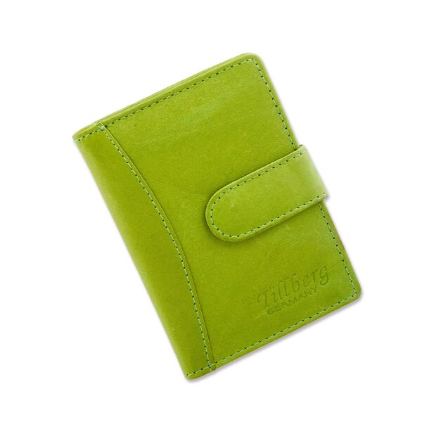 Tillberg women and men credit card case made from real leather apple green