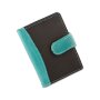 Tillberg women and men credit card case made from real leather black+sea blue