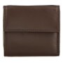 Tillberg wallet made from real leather 10 cm x 10 cm x 2,5 cm dark brown