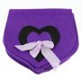 small traditional bag with heart and bow purple