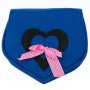 small traditional bag with heart and bow blue