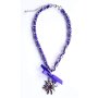 Edelweiss Trachten Women Necklace brass 42 cm, violet