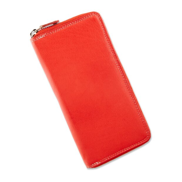 Tillberg ladies wallet made from real nappa leather 19x10x2 cm red