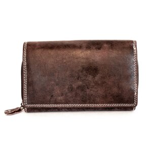 Wild Real only !!! genuine leather purse 15 cm x10 cm x 3 cm, braun