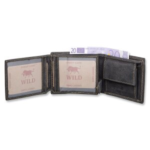 Wild Real Leder!!! mens wallet made from real leather