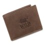 Wild Real Leder!!! Herren Geldb&ouml;rse Portemonnaie Brieftasche aus echtem Leder dunkelbraun/MK/182