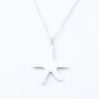 Stainless steel necklace with starfish pendant silver