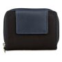 Tillberg ladies wallet made from real nappa leather black+navy blue