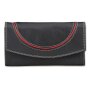 Tillberg ladies wallet made from real leather 11 cm x 19 cm x 3 cm black+red