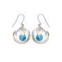 Tillberg ladies earring silver-plated with Swarovski stone 3.5x2x1 cm light blue 032-06-20