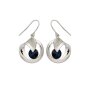 Tillberg ladies earring silver-plated with Swarovski stone 3.5x2x1 cm night blue 032-06-16